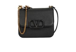 Small VSLING Shoulder Bag, Leather, Black, MII, DB, 2*